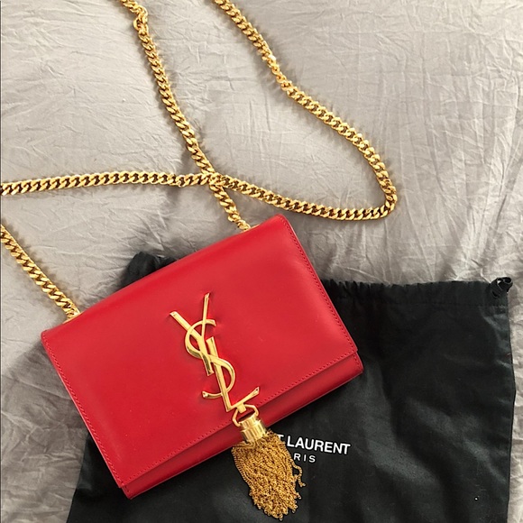 Yves Saint Laurent Handbags - YSL Kate Tassel Calfskin Leather Bag